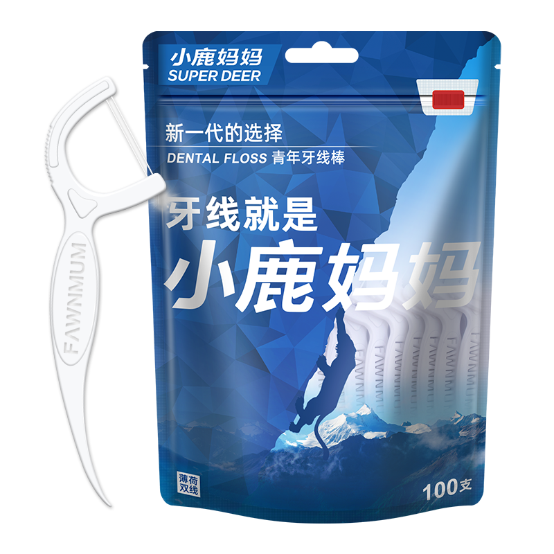 小鹿 青年双线100支 袋装（薄荷味）