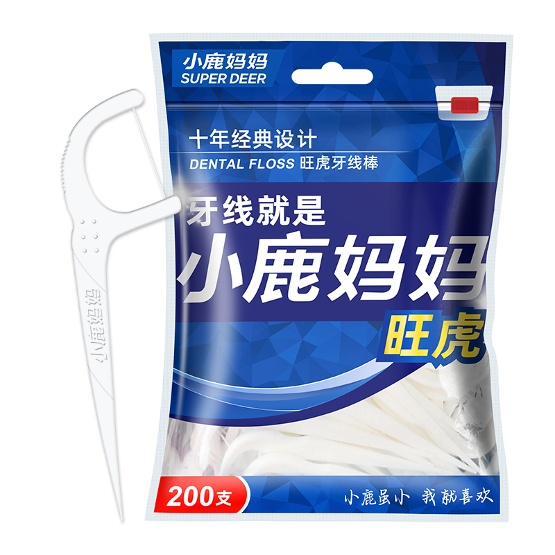 小鹿妈妈旺虎牙线棒200支