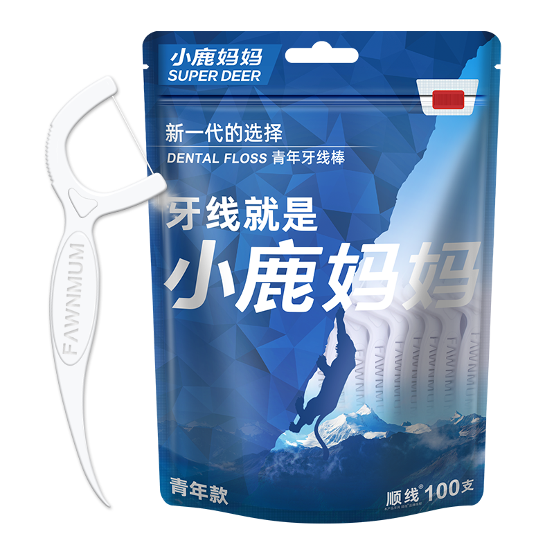 小鹿妈妈青年牙线100支顺线